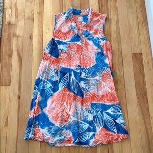 Women’s Nic & Zoe Colorful Tropical Print Sleeveless Dress - Size Medium